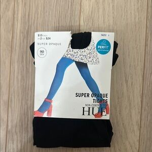 HUE Super Opaque Black Tights